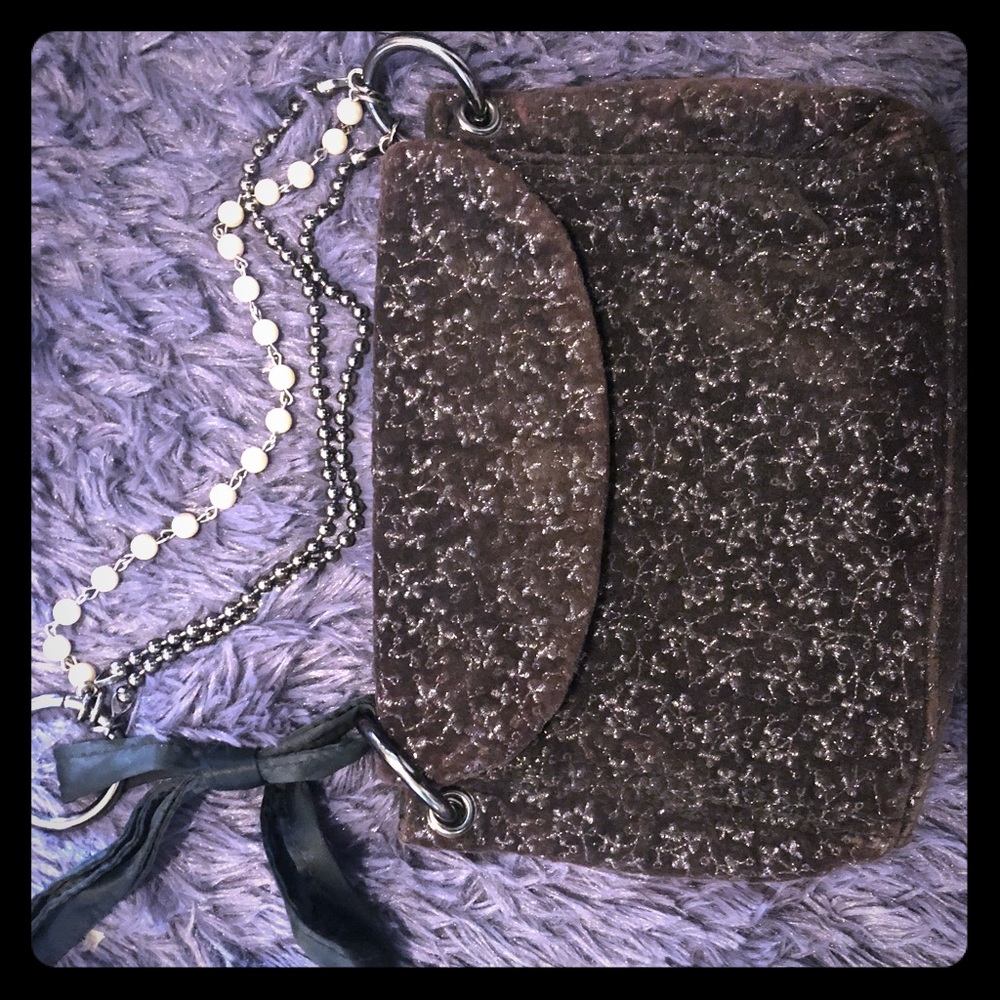 Gap velvet embroidered purse